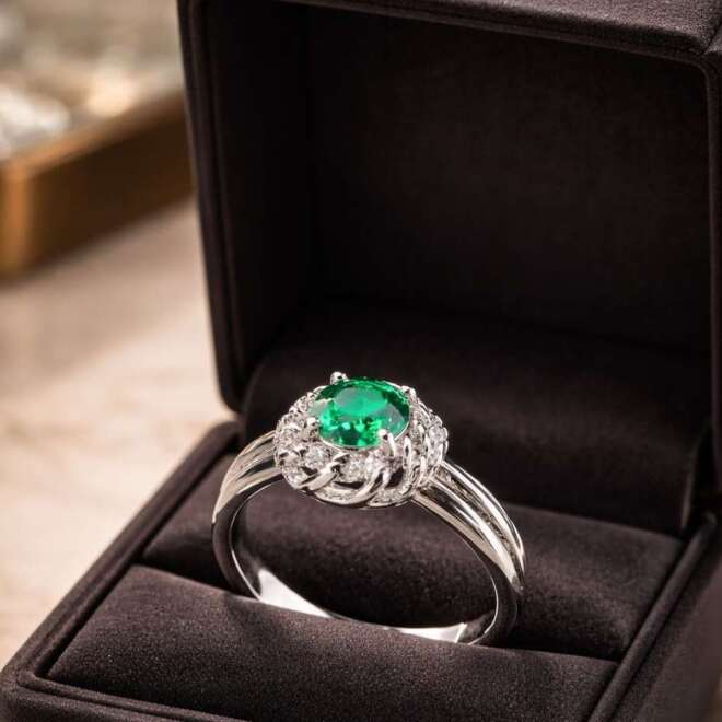 Elegant Women’s Panjshir Emerald Ring
